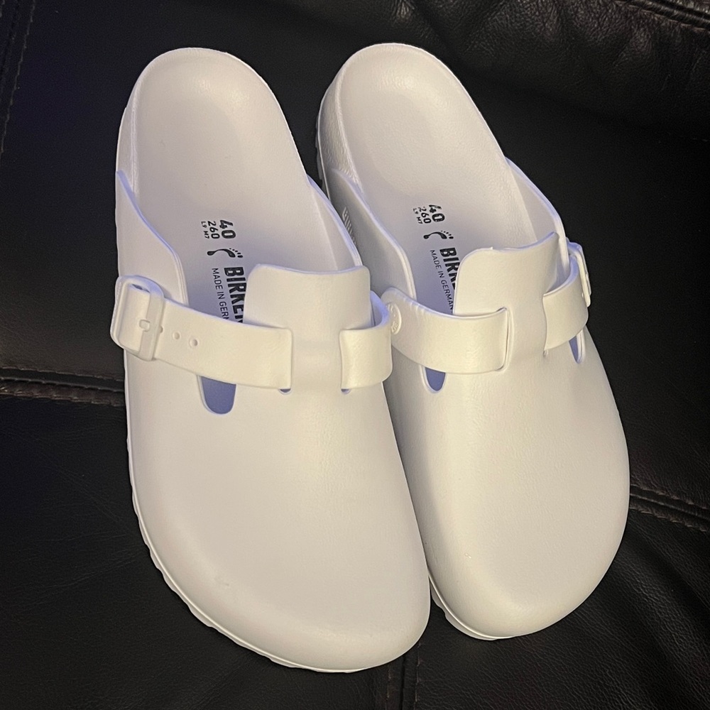 Birkenstock Classic White Slip-Ons NWOT